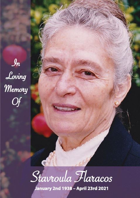 In loving memory of Stavroula Flaracos – 83 years photo